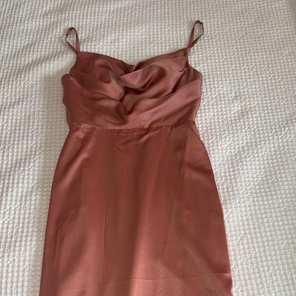 Elegant Pink Satin Dress